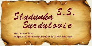 Sladunka Surdulović vizit kartica